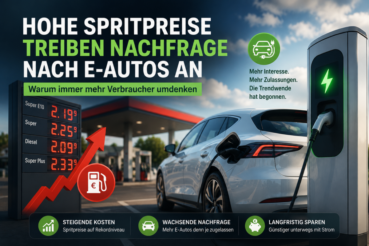 Hohe Spritpreise treiben Nachfrage nach E-Autos deutlich an