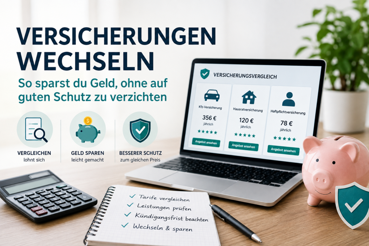 Versicherungen wechseln: So sparst du Geld, ohne auf guten Schutz zu verzichten